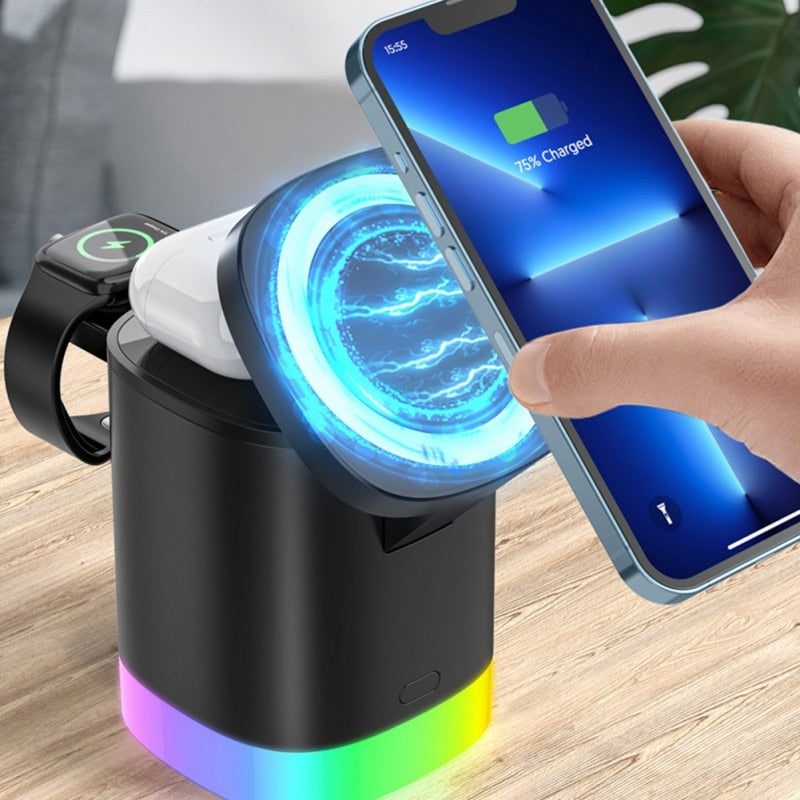 3 In 1 Magnetic Wireless Charger For Smart Phone