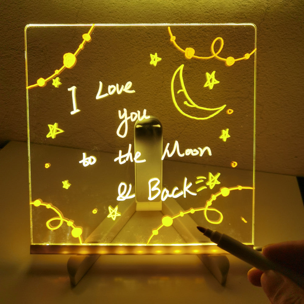 Acrylic LED Message Board With 7 Pens