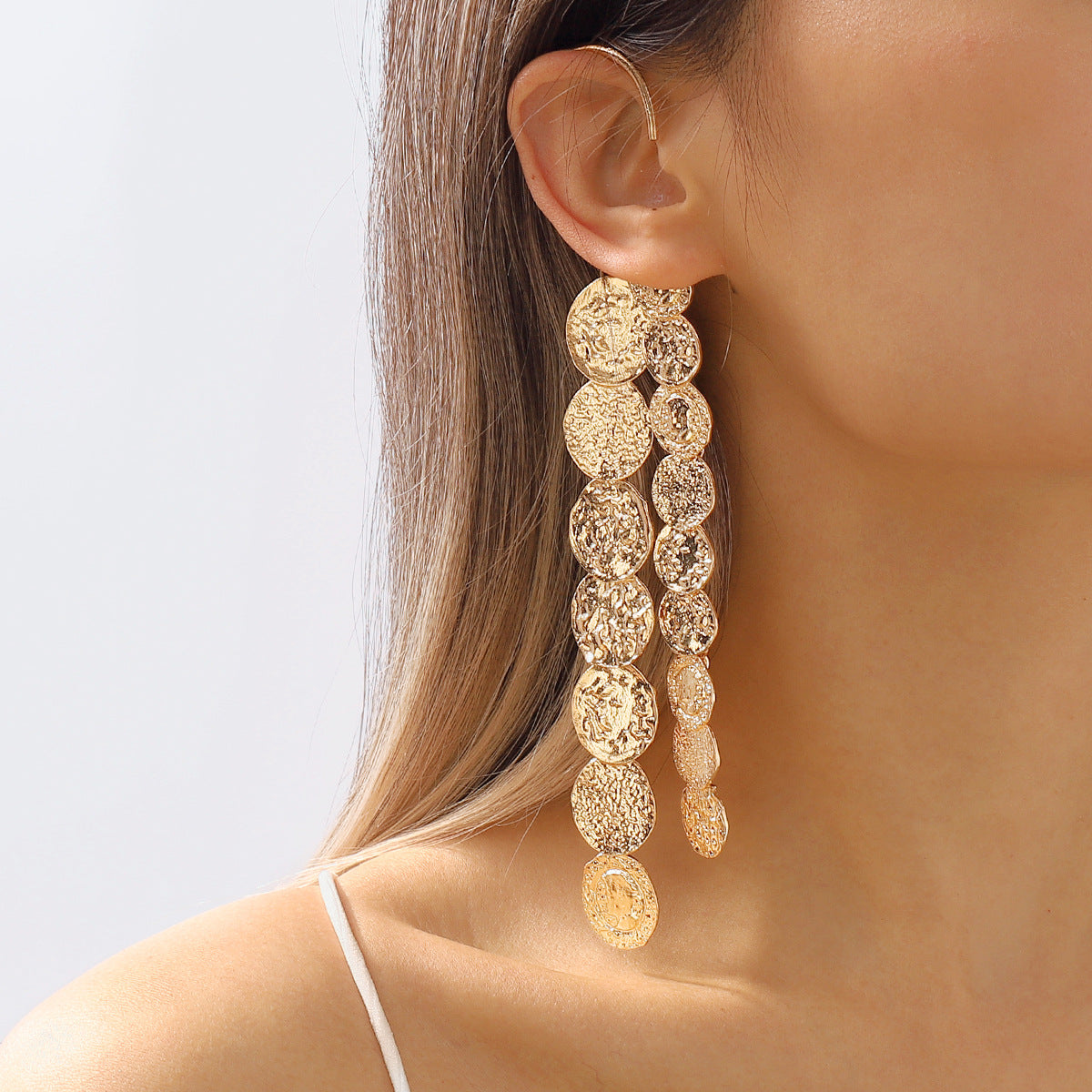 Alloy Earrings With Multi Layer Circles