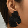 1Pair Fashion Iron Lotus Leaf Design Stud Earrings for Women for Daily Life
