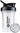 Classic V2 Shaker Bottle Perfect for Protein Shakes and Pre Workout, 20-Ounce, Clear/Black
