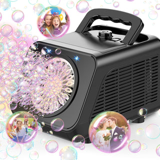 Bubble Machine, Automatic Bubble Blower with 2 Speed Levels, Portable Bubble Machine for Kids and Toddler with 15000+ Bubbles per Minute, Outdoor Toys for Parties, Birthday, Wedding, Christmas