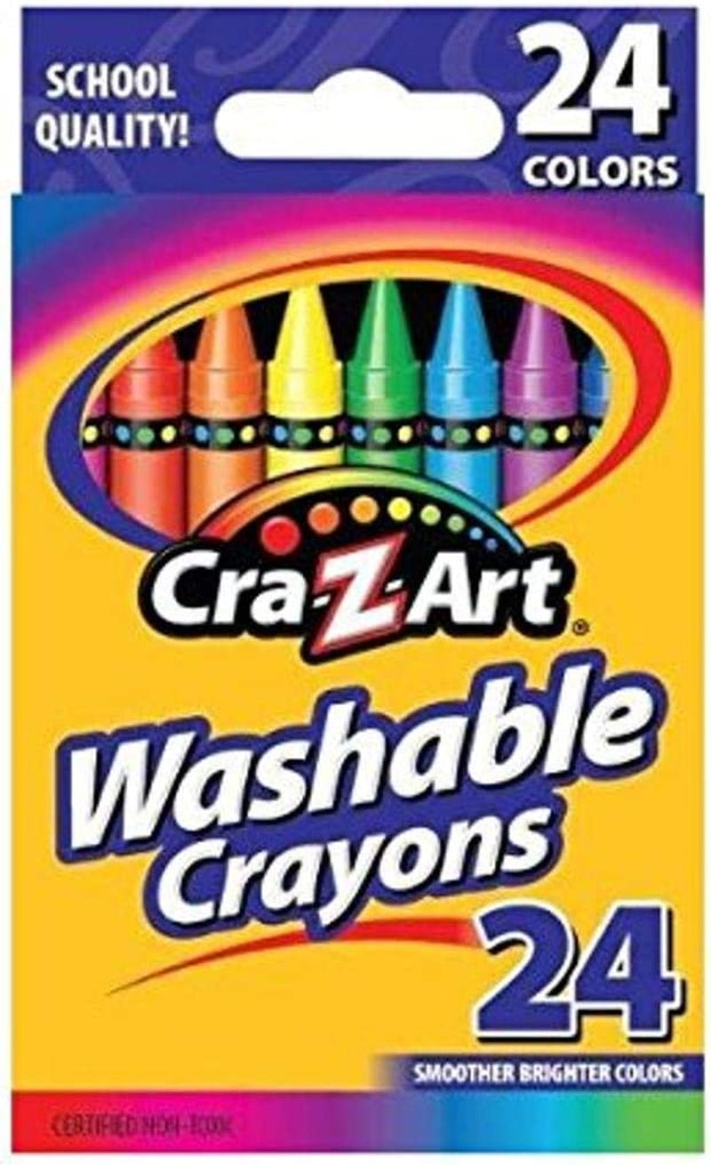 Washable Crayons, 24 Count
