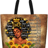 African American Tote Bags for Women Black Art Tote Afro Black Girl Magic Satchel Handbags for Gym School Travel