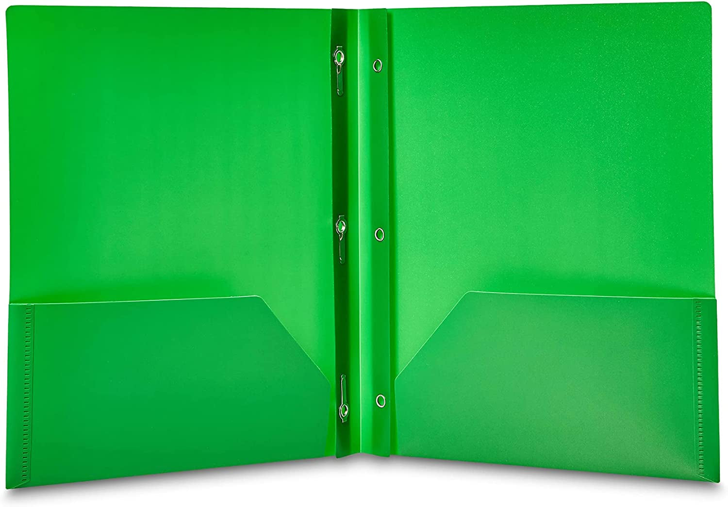 Amazon Basics Heavy Duty Plastic Folders with 2 Pockets for Letter Size Paper, Pack of 12, Assorted Color