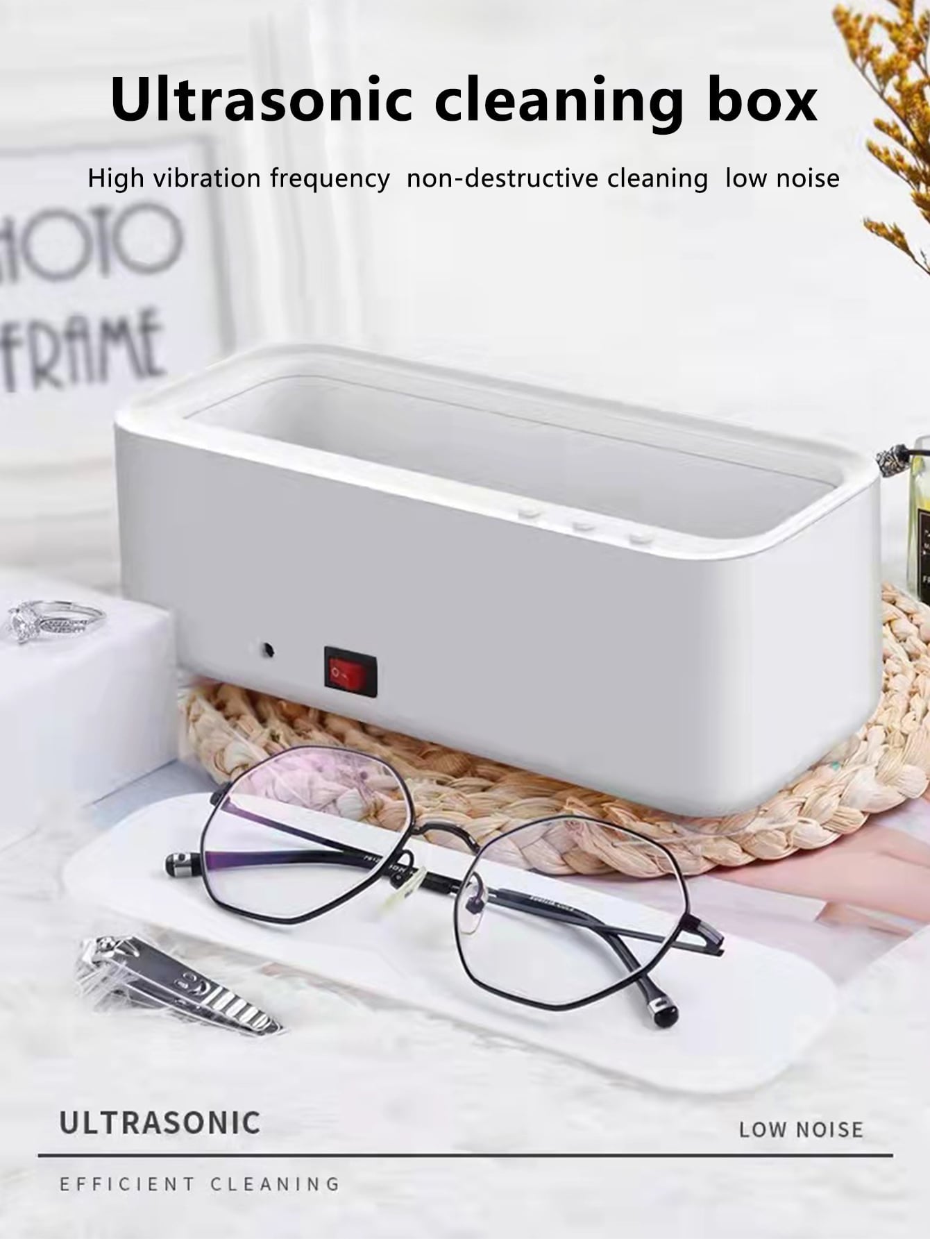 1Pc ABS Glasses Cleaner, Minimalist Portable Electronic Cleaner for Home