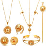 18K Gold Plated Ethiopian Jewelry Sets for Women Wedding Party Bridesmaid Habesha Jewelry